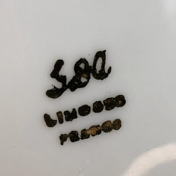 Limoges France GDA Leaf Trinket Dish Vintage Porcelain Ring Tray Gold Paint Trim - Picture 4 of 10